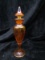 Vintage Carnival Glass Iridescent Pedestal Perfume Decanter