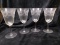 Collection 4 Crystal Etched Stem Glasses