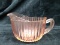 Vintage Pink Depression Ribbed Creamer