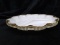 Vintage Milk Glass Gold Rim Divided Serving Dish