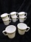 Collection 8 Pyrex Milk Glass Green Daisy Mugs