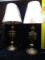Pair Metal Base Table Lamps