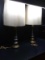 Pair MCM Style Metal Table Lamps