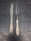 Sterling Silver Handle Kirk Stieff Repousse Fork and Knife Carving Set