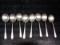 (8) Sterling Silver Soup Spoons -Duchess Tudor Plate Design  33.1 grams each  (x8)