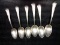 (6) Sterling Silver Serving Spoons  Duchess Tudor Plate Design 63 grams each (x6)