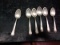 (6) Sterling Silver Spoons Duchess Tudor Plate Design 21.8 grams each (x6)