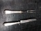 Sterling Silver Handle Fork and Knife Meat Carving Set