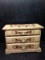 Hand painted 3 Drawer Dresser Top Jewelry Box