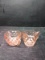 Vintage Pink Depression Diamond Point Sugar & Creamer