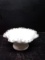 Vintage Fenton Silver Crest Ruffled Edge Pedestal Bowl