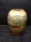 Decorative Pottery Vase-Brown/Blue