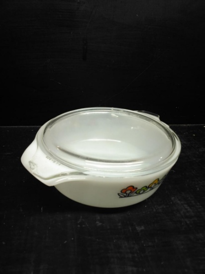 Vintage Fire King Summerfield Casserole Dish with Lid
