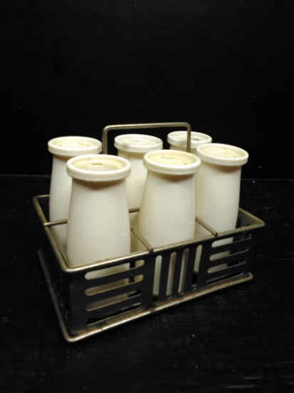 Vintage Salesman Sample Milk Bottle and Crate Banks