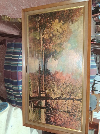 Framed Print-By the Sawmill signed R Wood