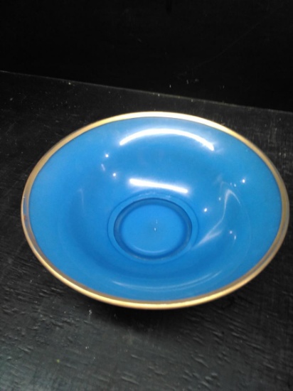 Cobalt Blue and Gold Rim Bowl