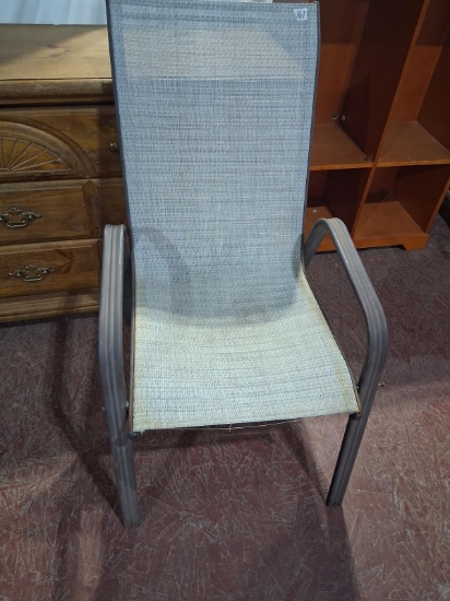 Aluminum and Canvas Patio Chair