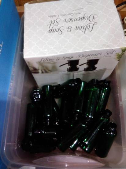 BL-Lotion and Soap Dispenser Set, Plastic Cosmetic Bottles