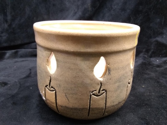 O'berry Natural Glazed Pottery Candle Vase
