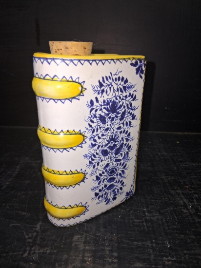 Hand painted "Book" Flask