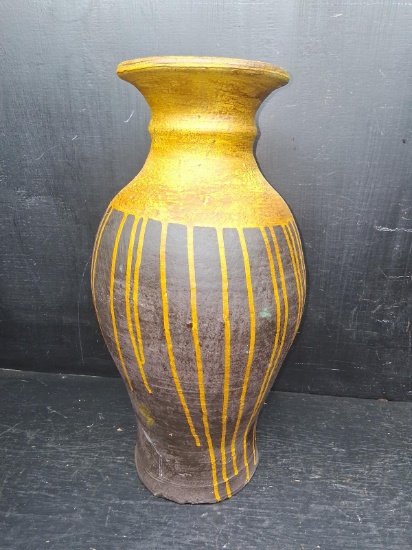Large Painted Terra Cotta Vase