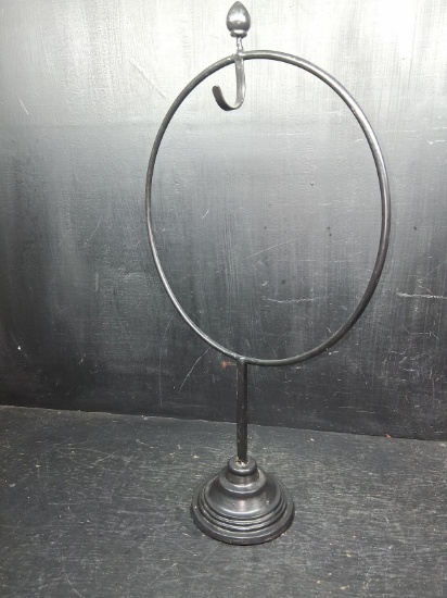 Large Wrought Iron Round Gong Display Stand