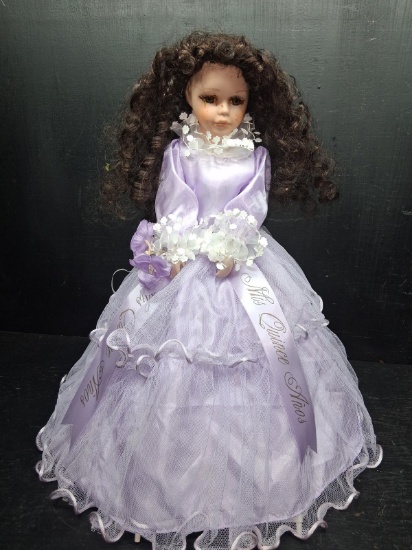 Porcelain Parasol Doll-Mis Quince Anos-Lavender Lace Dress