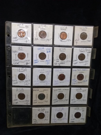 Coin-19 Assorted Dates Pennies