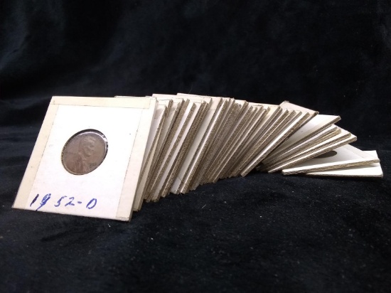 Coin-(40) Assorted 1950s Pennies