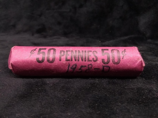 Roll Coin-1958 D Pennies