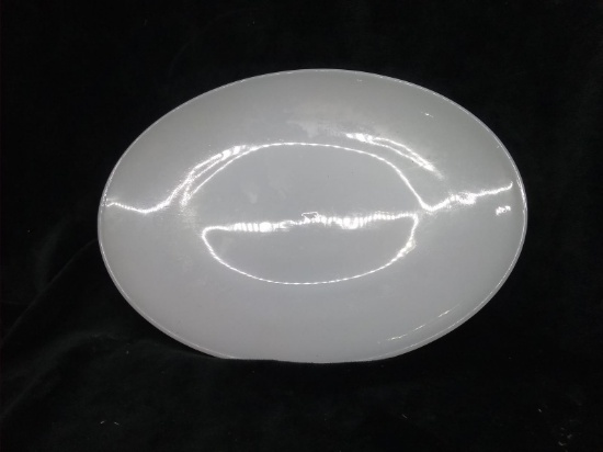 Vintage Oval Milk Glass Fire King Serving Platter