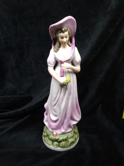 Porcelain Figure-Lady in Lavender Dress