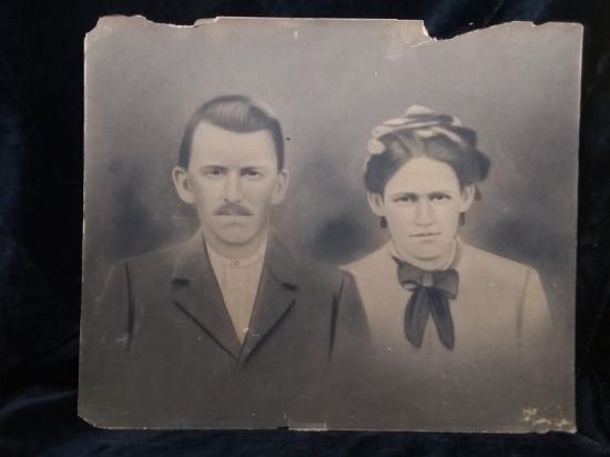 Antique B&W Portrait -Man & Woman