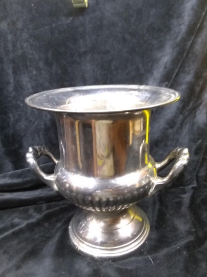 Large Silver Plate Double Handle Champagne Bucket