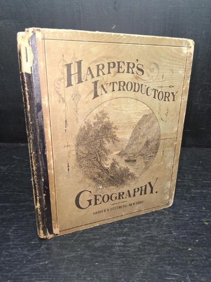 Vintage book-Harper's Introductory Geography 1883