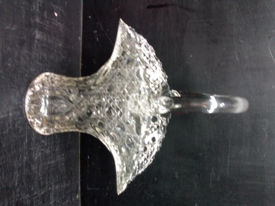 Vintage Cut Glass Crystal Basket
