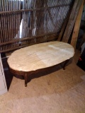 Vintage French Provincial Marble Top Coffee Table