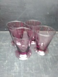 Collection 4 Amethyst Etched Julep Cups