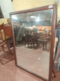 Antique Framed Mahogany Mirror