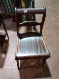 Antique Mahogany Plank Bottom Side Chair