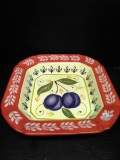 Hand painted Decorative Serving Bowl -Plums