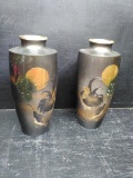 (2) Japan Mixed Metal Vases (x2)
