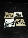 Collection 4 Silhouette Wall Plaques
