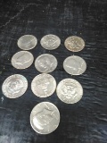 Collection 10 Assorted Date JFK Half Dollars