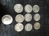 Collection 10 Assorted Date JFK Half Dollars