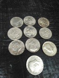 Collection 10 Assorted Date JFK Half Dollars