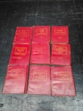 Vintage Mini Leather Book Collection (9) Various Titles