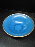 Cobalt Blue and Gold Rim Bowl