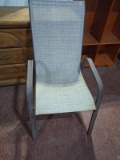 Aluminum and Canvas Patio Chair