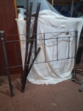 Metal Queen Headboard with Prism Knobs with Hollywood Frame